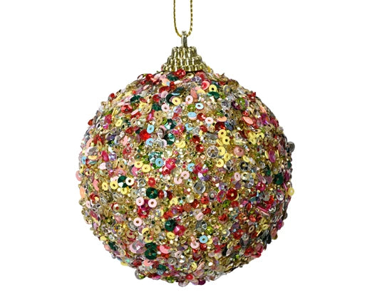 Bauble foam multicolor sequins multi dia8cm