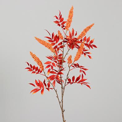 Leaf Branch with Fruit stand (122 cm orange-red)