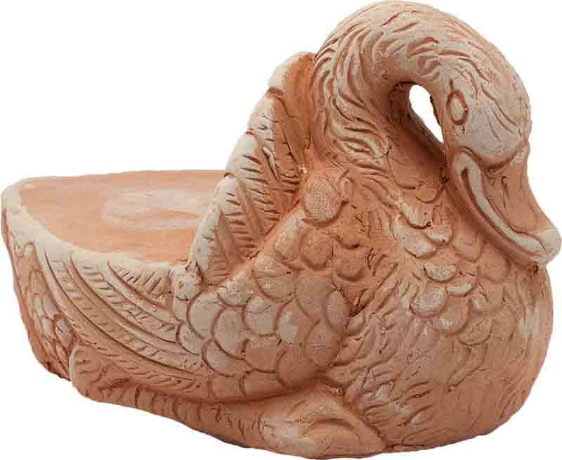 Artisinal Terrecotta Swan Potfeet 15cm