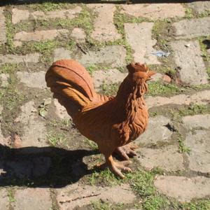 Cast Iron Chicken with Feet Statue