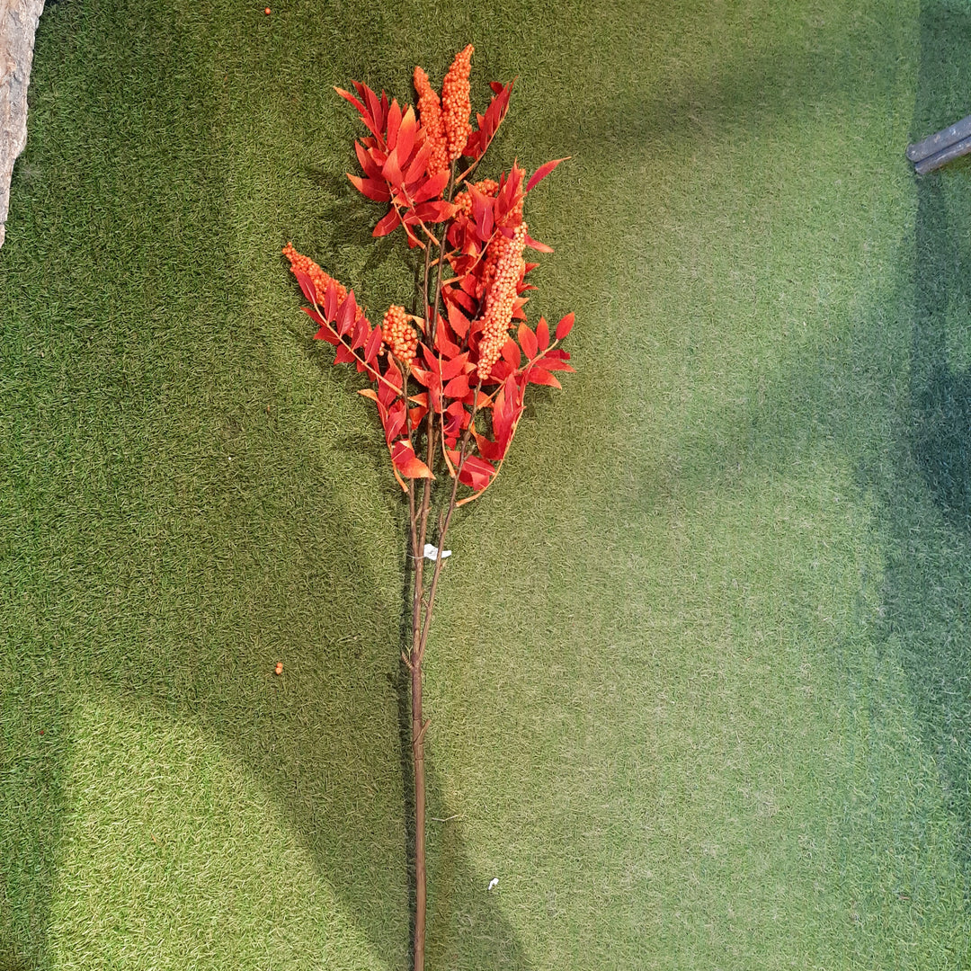 Leaf Branch (110 cm orange-red)