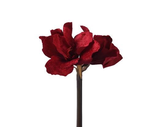 Flower on stem polyester amaryllis on stem red L.50.8cm x W.18cm x H.18cm