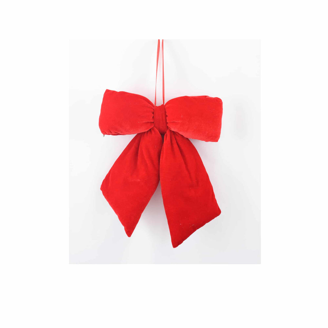 VELVET RED BOW SMALL 36x28x7 cm