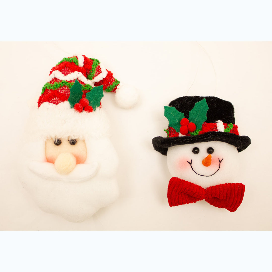 FESTIVE SANTA/SNOWMAN HANGER 2 ASSORTED