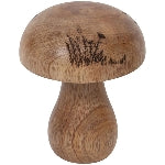 Woodland Mushroom, natur, Holz, 10x7x7 cm