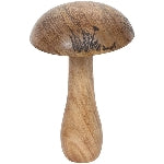 Woodland Mushroom, natur, Holz, 20x12x12 cm