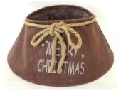 Tree Skirt Christmas Jute Brown D60H26cm