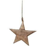 Wooden hanging star, natur, Holz, 20x3x20 cm