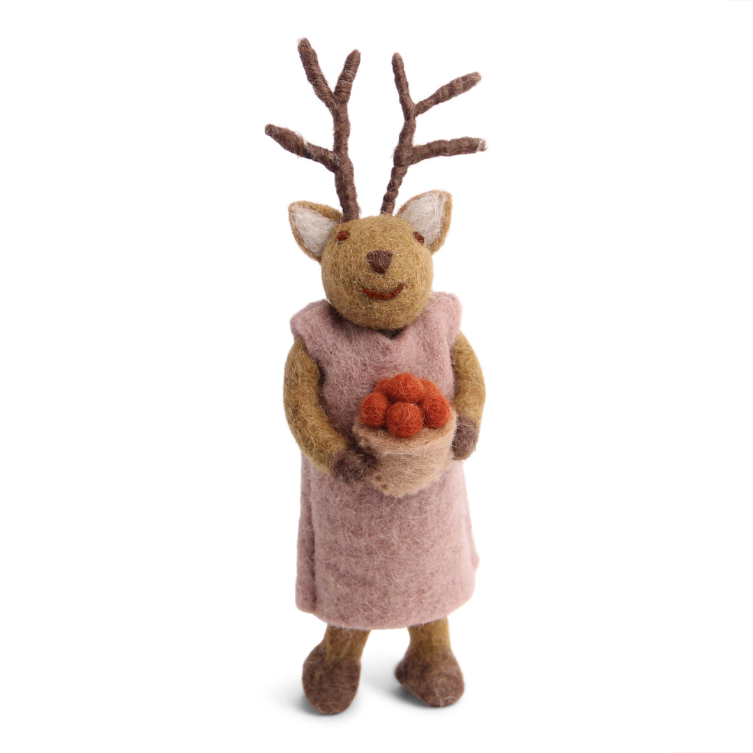 Small Brown Girly Deer with Berries