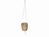 Hanging Pot Stripe Grey  Ø18 H16cm