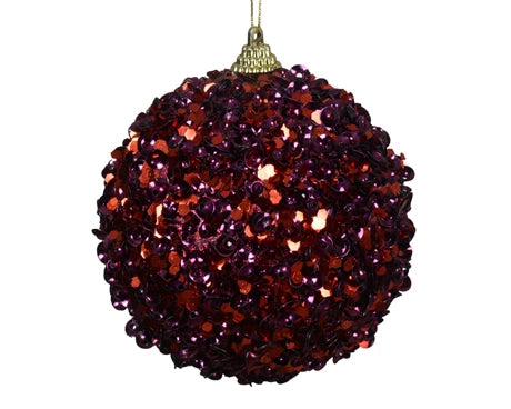 Bauble foam sequin pomegranate dia10cm