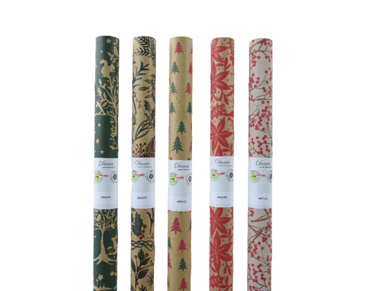 Giftwrapping paper  brown/colour(s) L.200cm x W.70cm x H.0.01cm