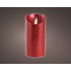 LED waving candle wax wave top BO indoor christmas red/warm white dia7.5cm x H.15cm