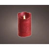 LED waving candle wax wave top BO indoor christmas red/warm white dia7.5cm x H.12.5cm