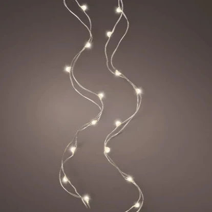 Micro LED stringlights steady BO indoor silver/warm white L.295cm