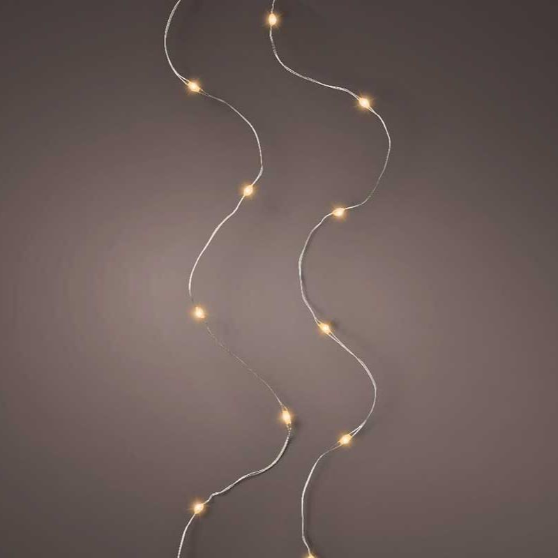 Micro LED stringlights steady BO indoor silver/classic warm L.495cm