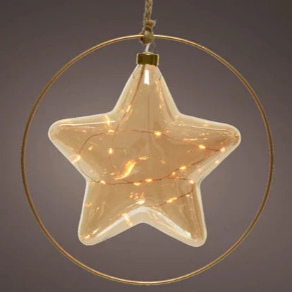 Micro LED star steady BO indoor amber/classic warm dia26cm x L.6.5cm