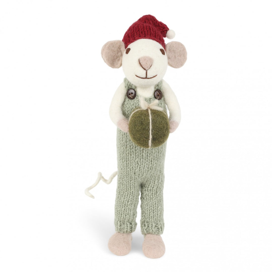 Big White Mouse w/Light Green Pants & Present