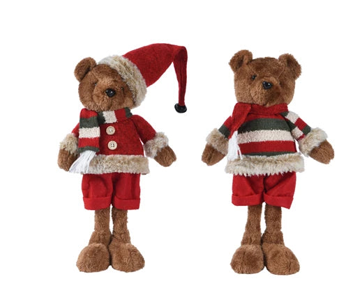 Bear polyester  brown/colour(s) L.17cm x W.10cm x H.36cm