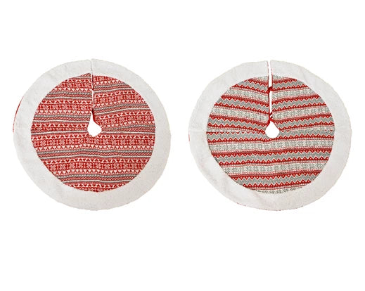 Tree Skirt polyester with white fur edge in knotted fabric  red/colour(s) H.2cm
D.90cm