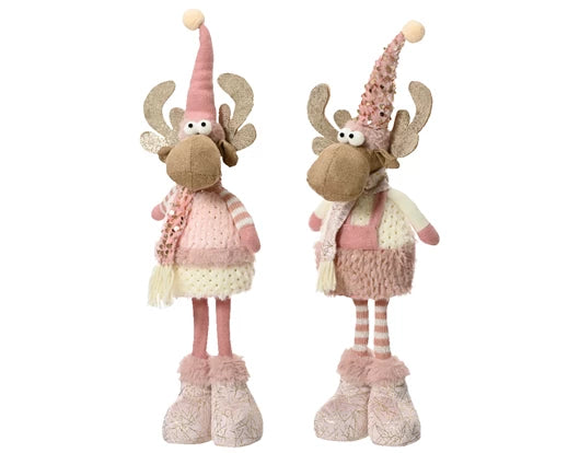 Deer polyester  pink/colour(s) L.14cm x W.12cm x H.50cm