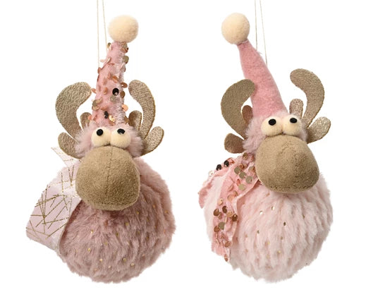 Deer polyester  pink/colour(s) L.8cm x W.8cm x H.15cm