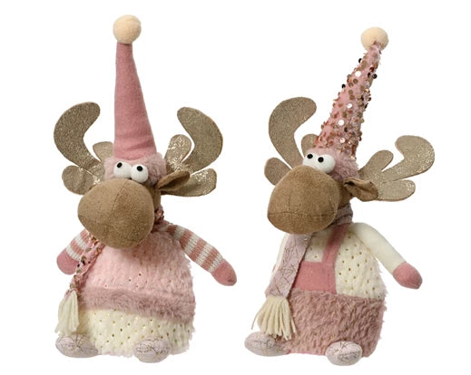 Deer polyester  pink/colour(s) L.14cm x W.10cm x H.30cm