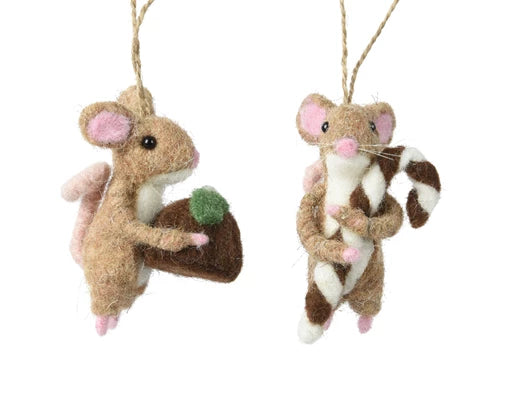 Mouse wool 2ass natural L.8cm x W.5cm x H.9cm