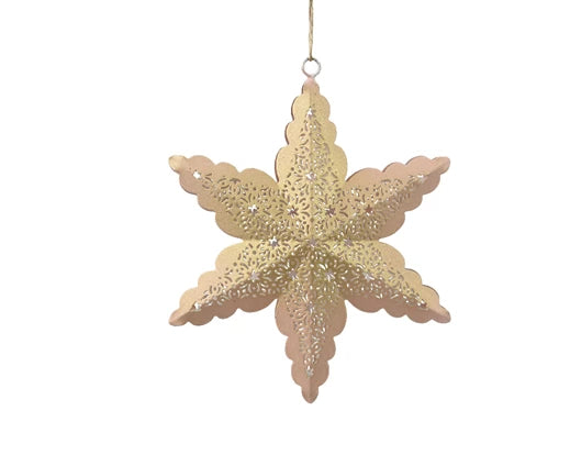 Star iron cut-out gold dia20cm x H.6cm