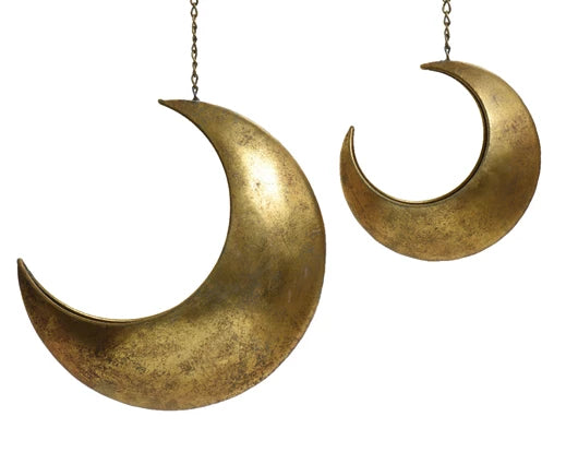 Planter iron moon gold shine moon gold S