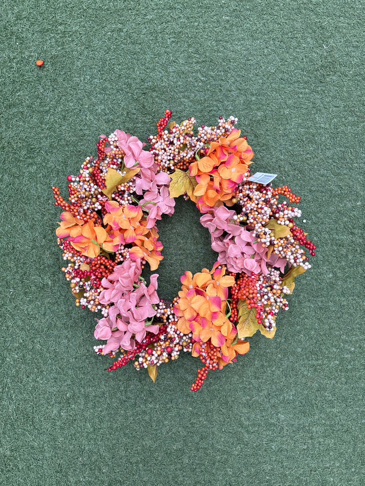 RUSSET HYDRANGEA WREATH 46CM