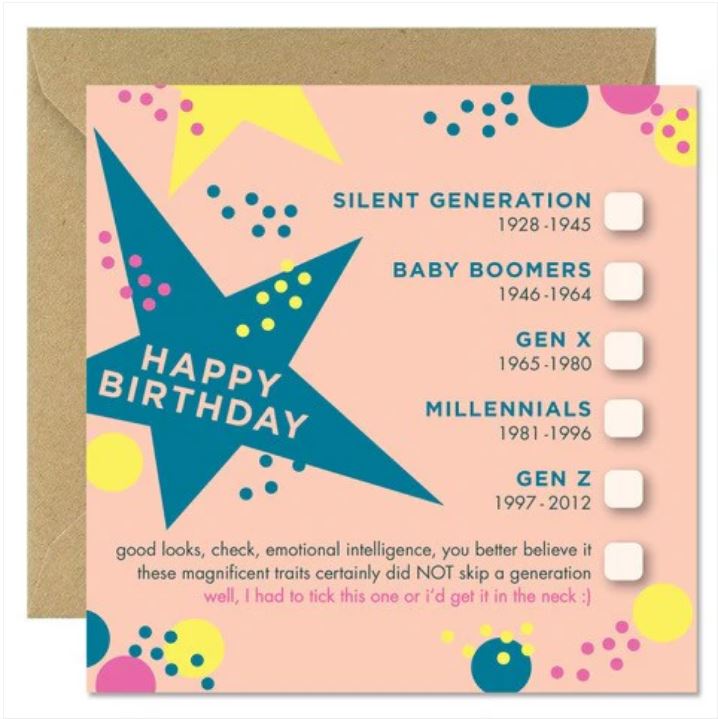 BBunny Generations Birthday Card