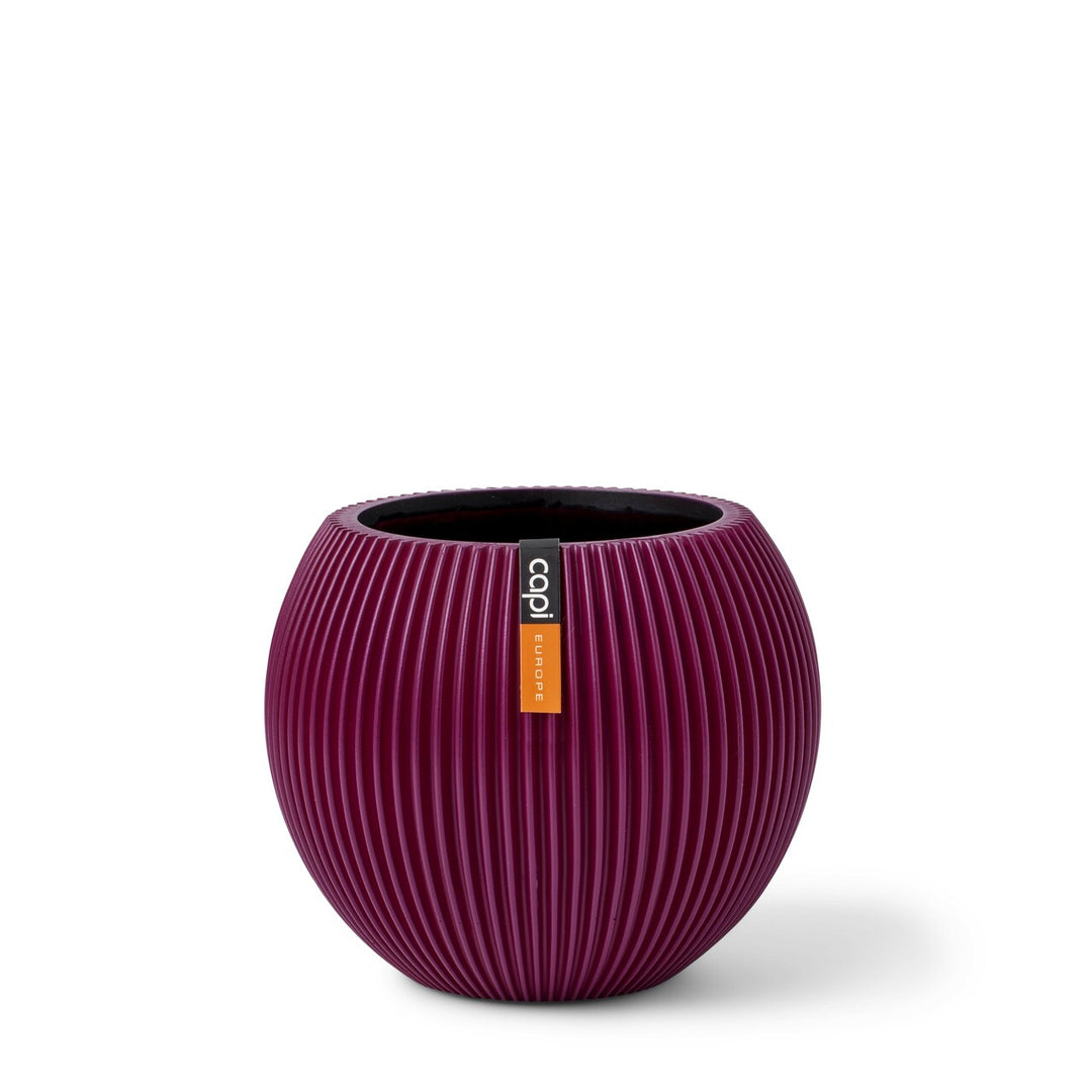 Vase ball Groove 22x18 purple