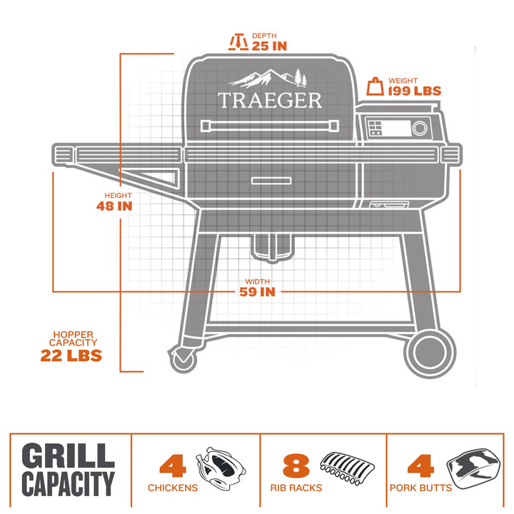 TRAEGER IRONWOOD WiFi ENABLED 2023 PELLET GRILL