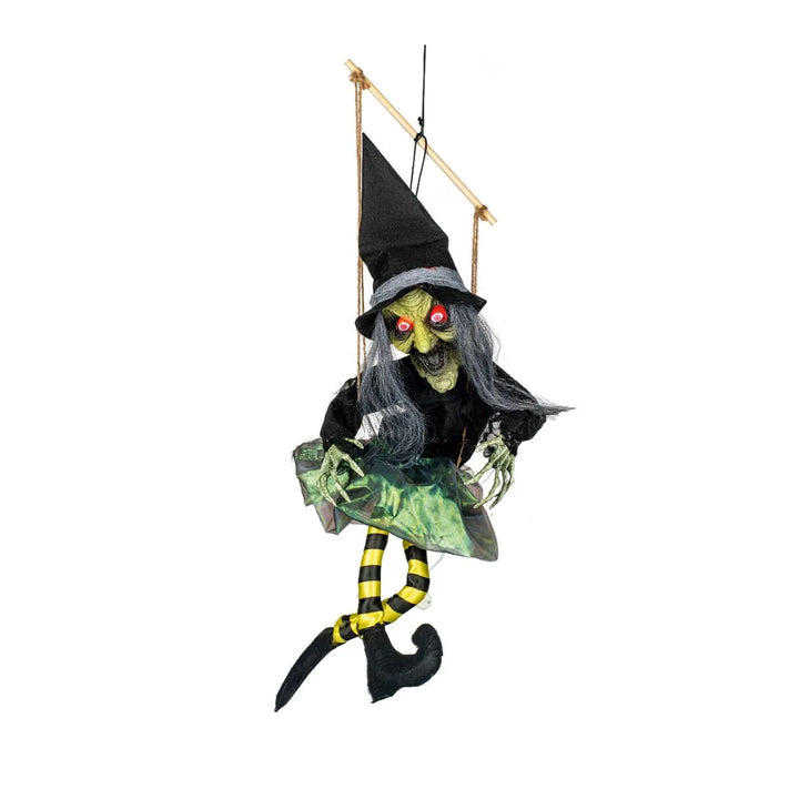 70cm BO Witch in Swing with Kicking Legs and Sound SA