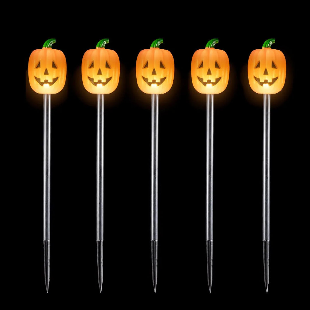 5pcs 52cm BO Lit Pumpkin Path Lights