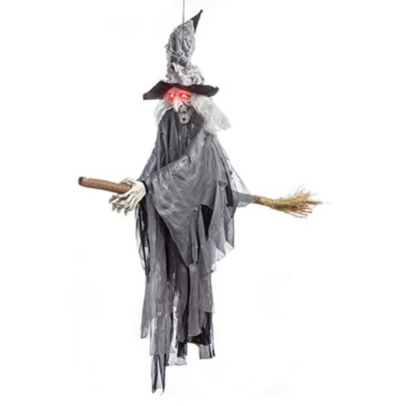 Hanging Witch on Broom (1m)