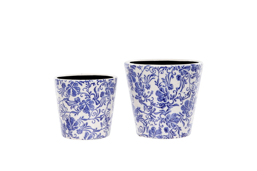 Floral Pot Blue