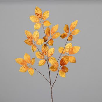 Leaf branch, 90 cm, yellow