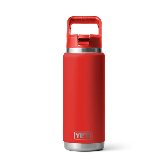 YETI RAMBLER 18OZ COLOUR STRAW BOTTLE RESCUE RED