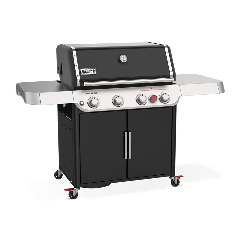 Left side view of a Weber Genesis E-425S on a white background