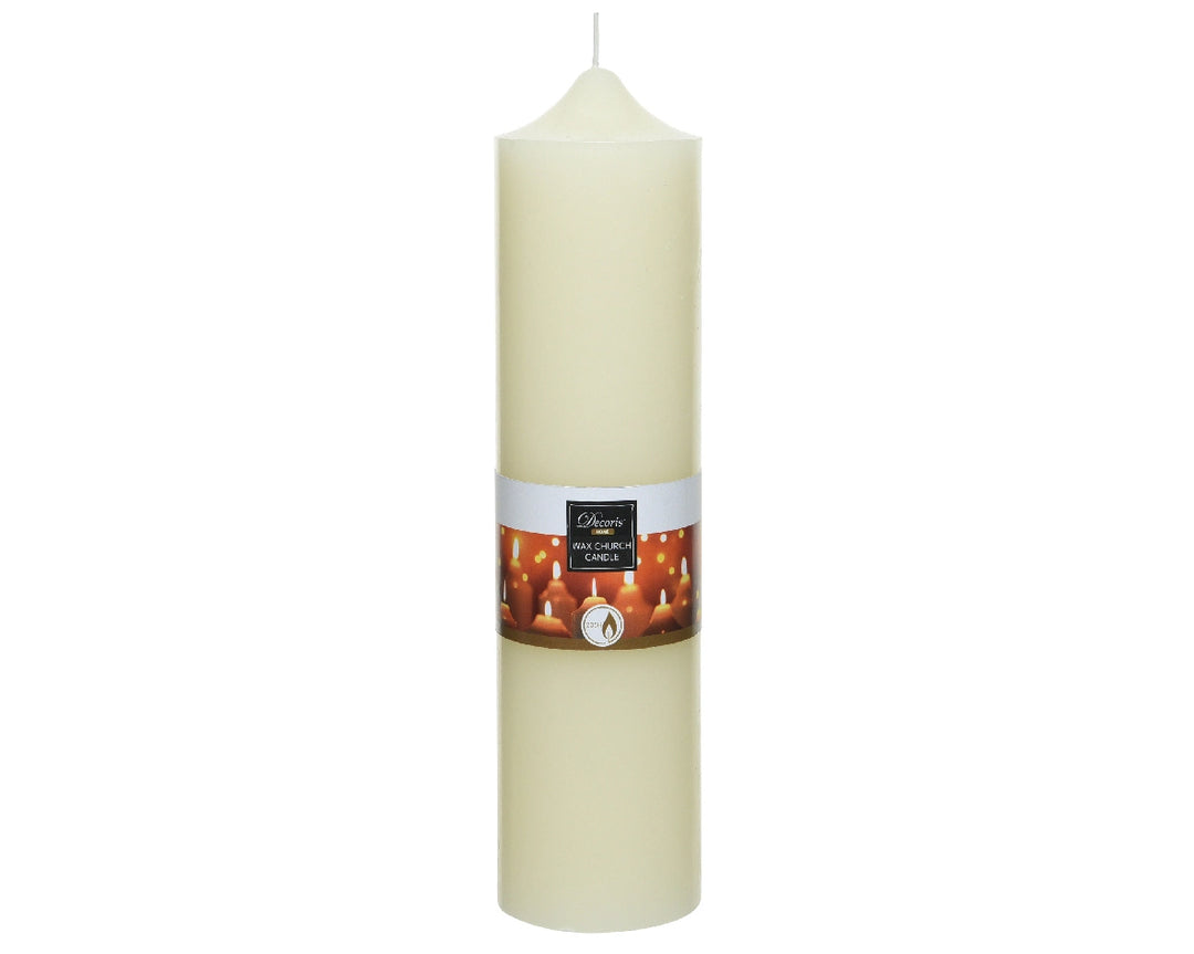 Church candle wax dia7.5-H30cm - ivory