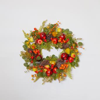 26' Pomegranates, Apples, Pears, Cones, Berries Wreath