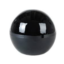 SPHERE GLAZED 25cm Black