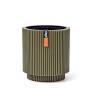 Vase cylinder Groove 19x21 green