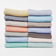 Oxford Stripe Blanket Coral