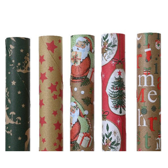 Giftwrapping paper 5ass assorted L.200cm x H.70cm