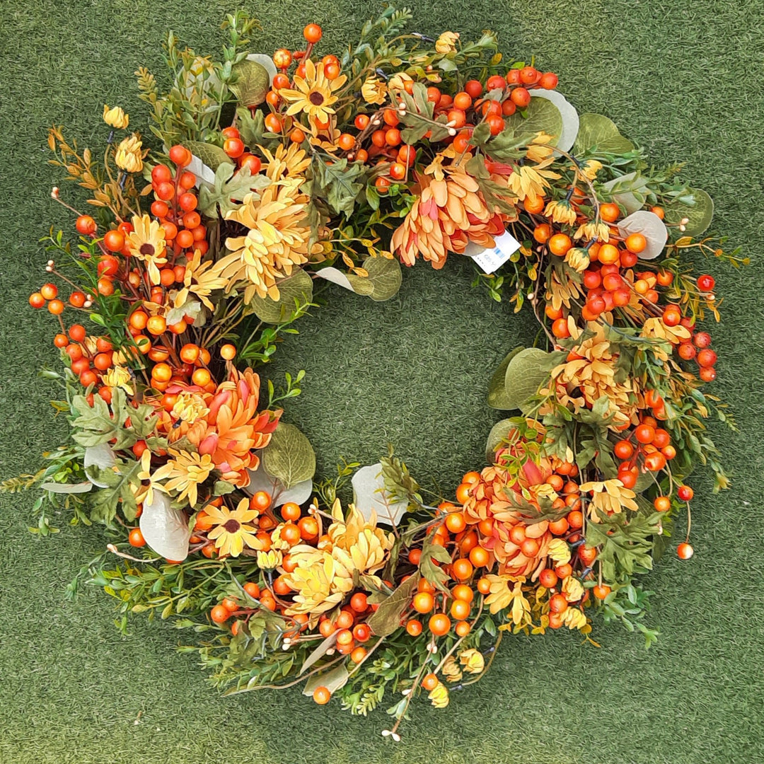 HARVEST 'MUM BLOOM' LARGE WREATH 65CM