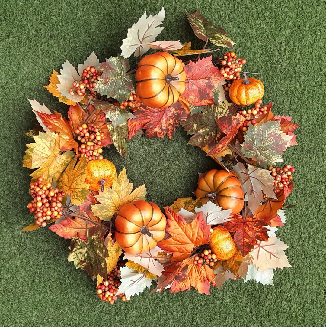 PUMPKIN BERRY WREATH 55CM