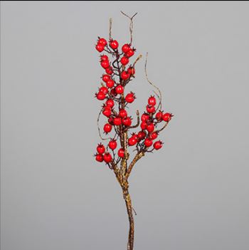 Rose hip branch, 65 cm